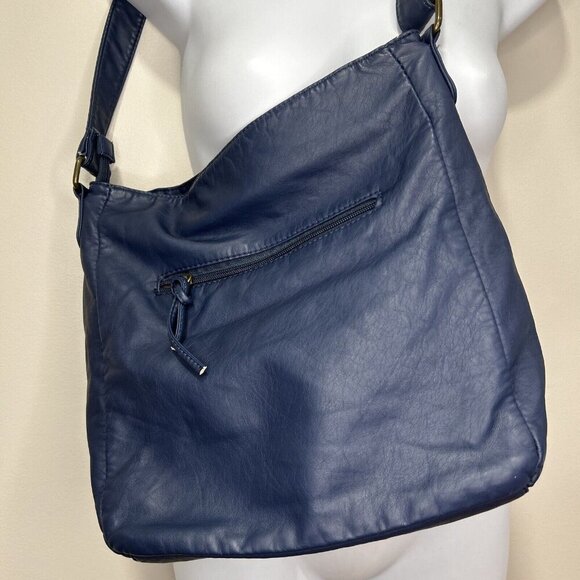 Scarleton Purse Handbag Satchel Shoulder Crossbody Blue Pockets Zipper - Picture 6 of 12